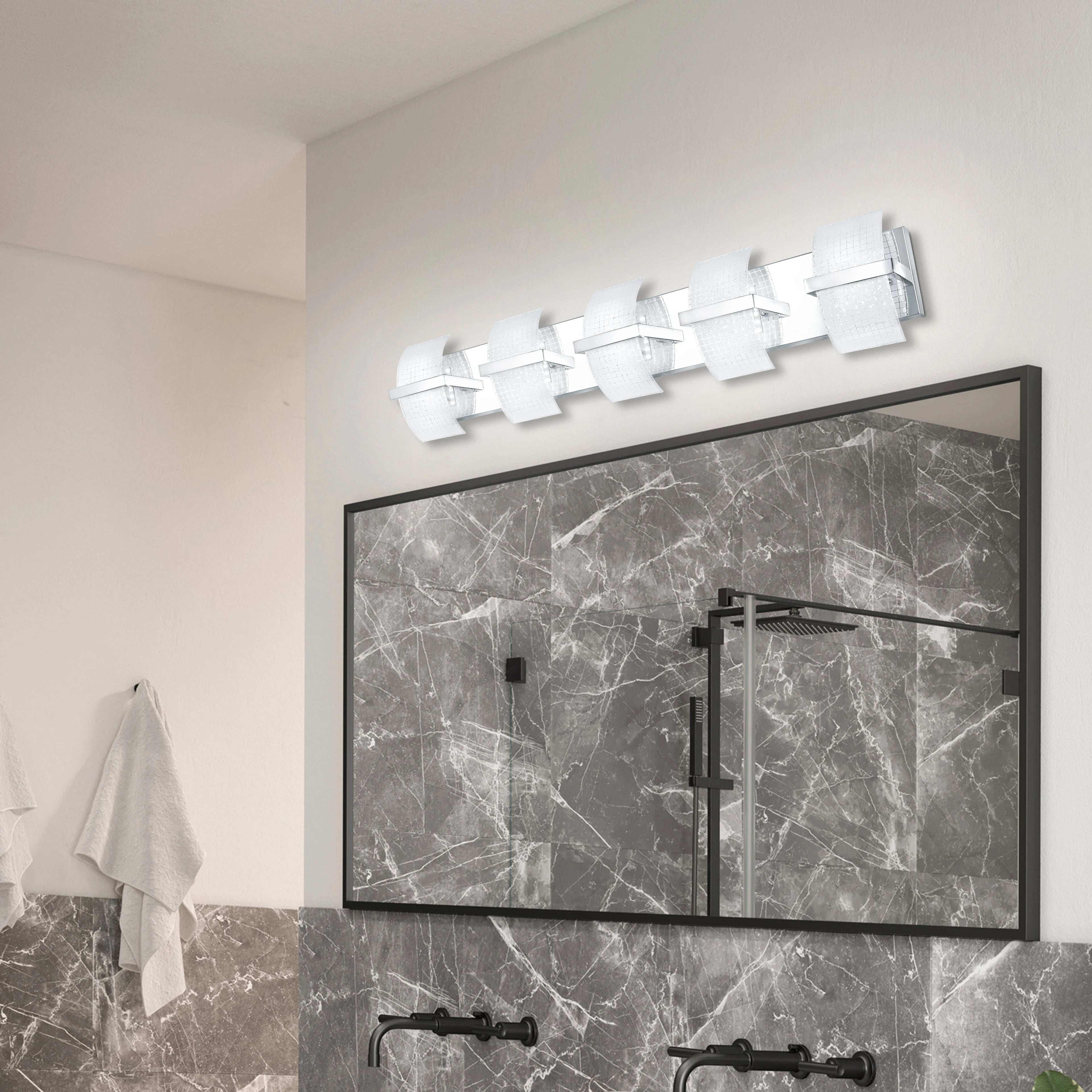 Lunaris Block LED Vanity Light – White