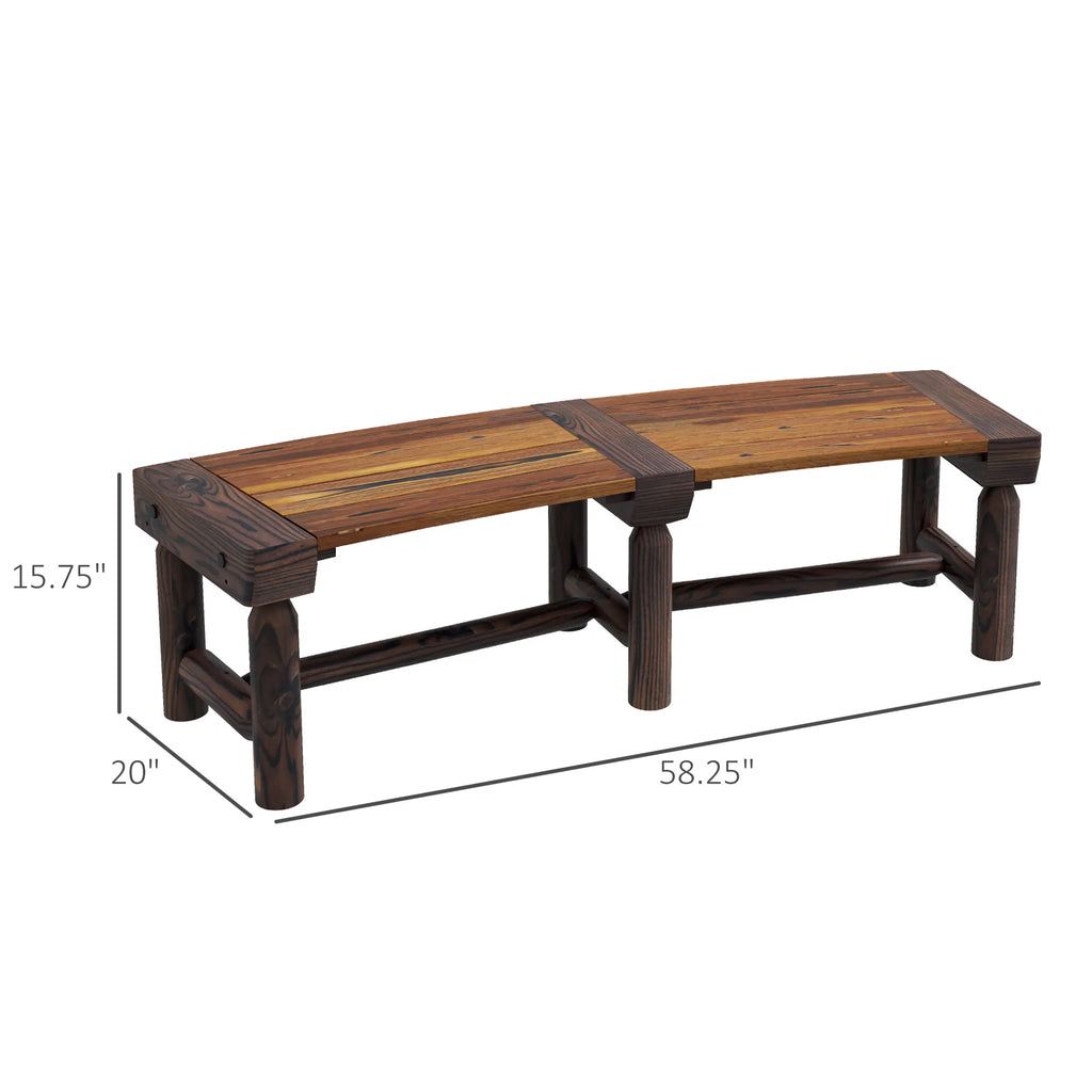Linthorpe Curved Fir Garden Bench