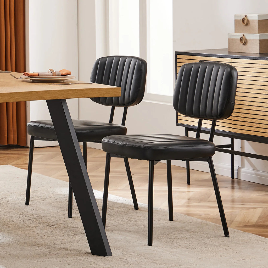 Marston Channel-Tufted Dining Chairs, Set of 2