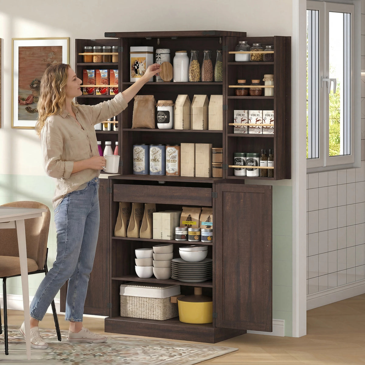 Glimmersong Kitchen Pantry Cabinet