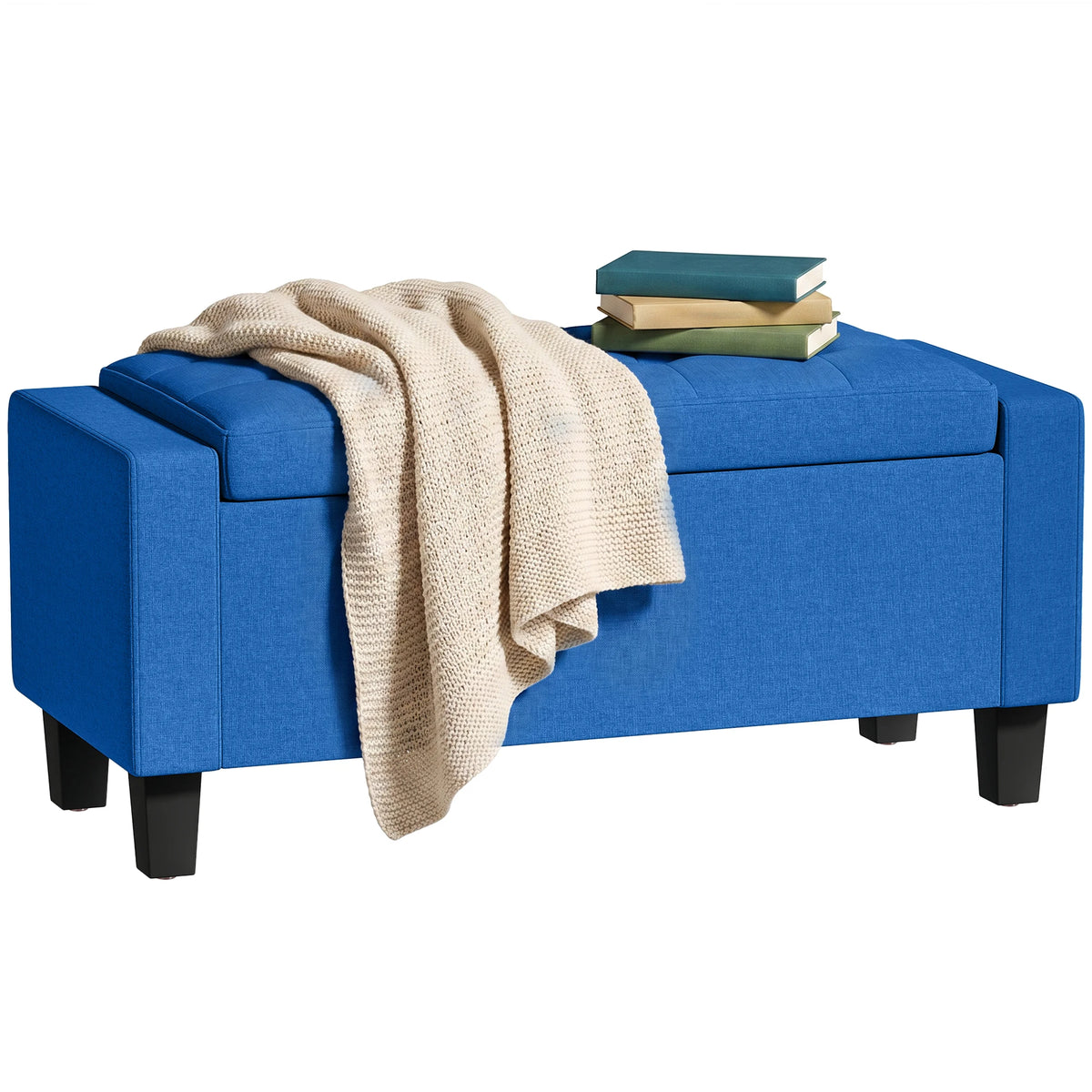 Trellen Tufted Storage Bench – Blue