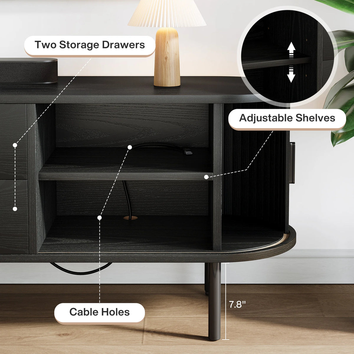 Glimmerloom Fluted TV Stand
