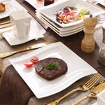 Load image into Gallery viewer, MALACASA Flora White Porcelain Dinnerware Set – 30/60 Pieces
