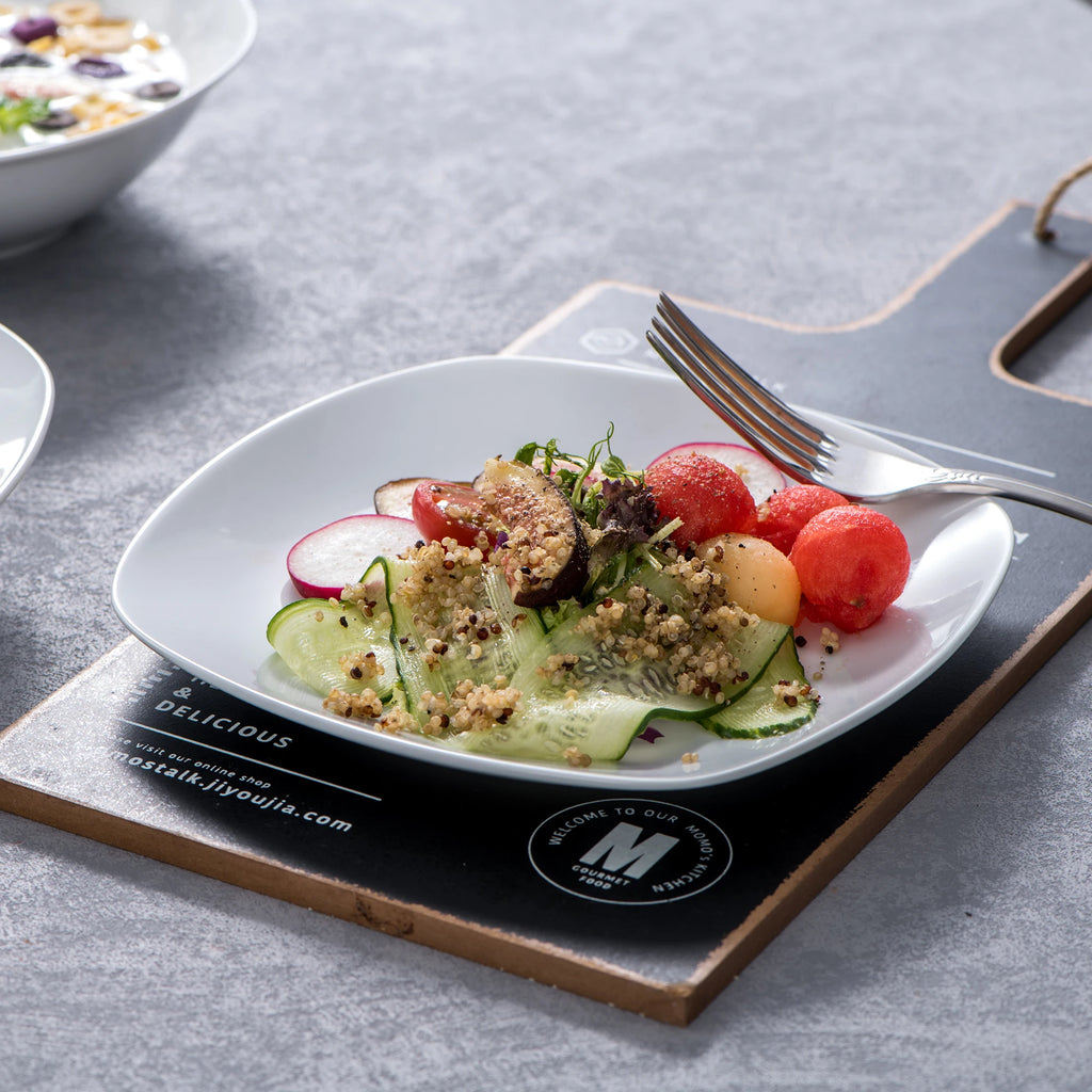 MALACASA Elisa White Porcelain Dinnerware Set – 24 Pieces, Service for 6