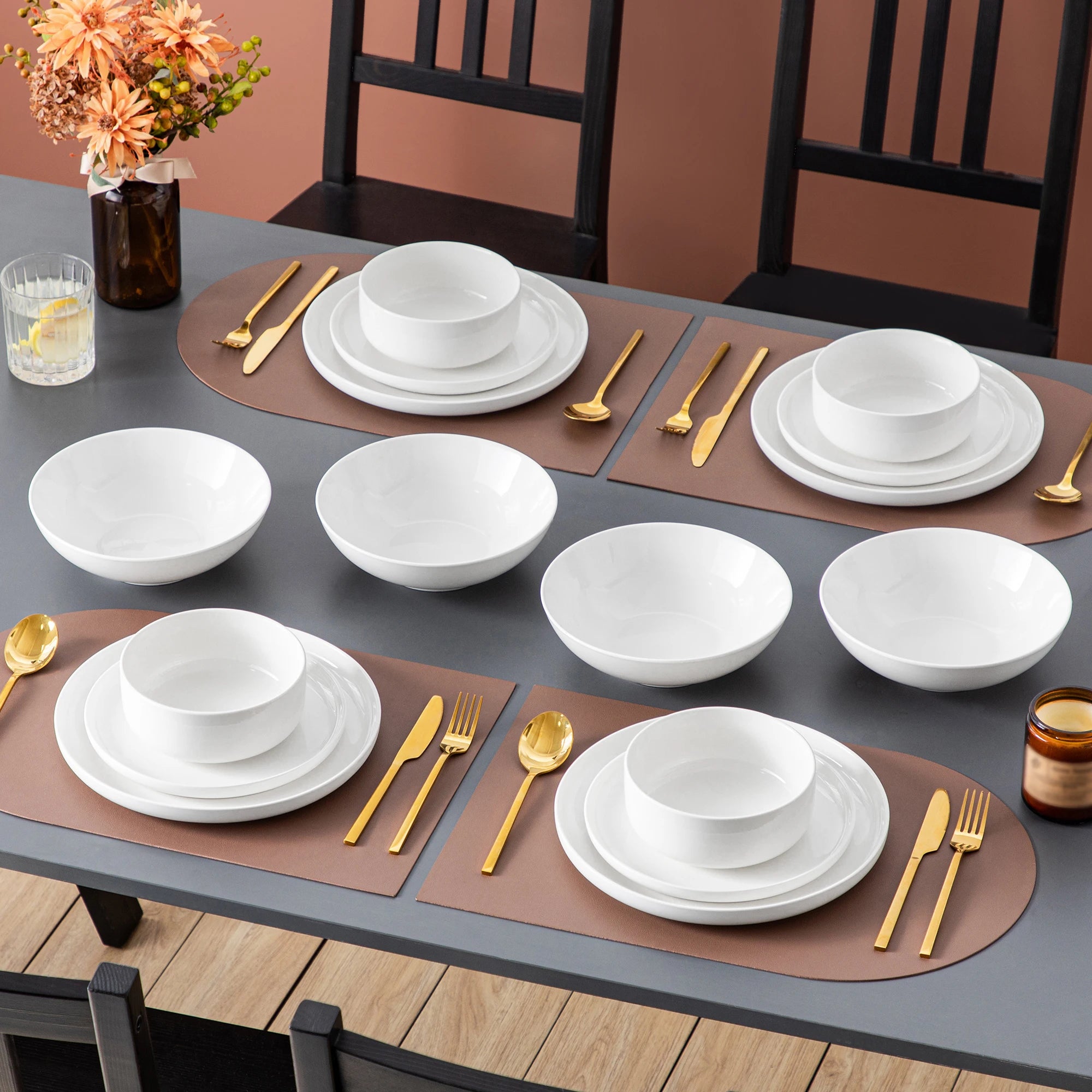 MALACASA Porcelain Dinnerware Set