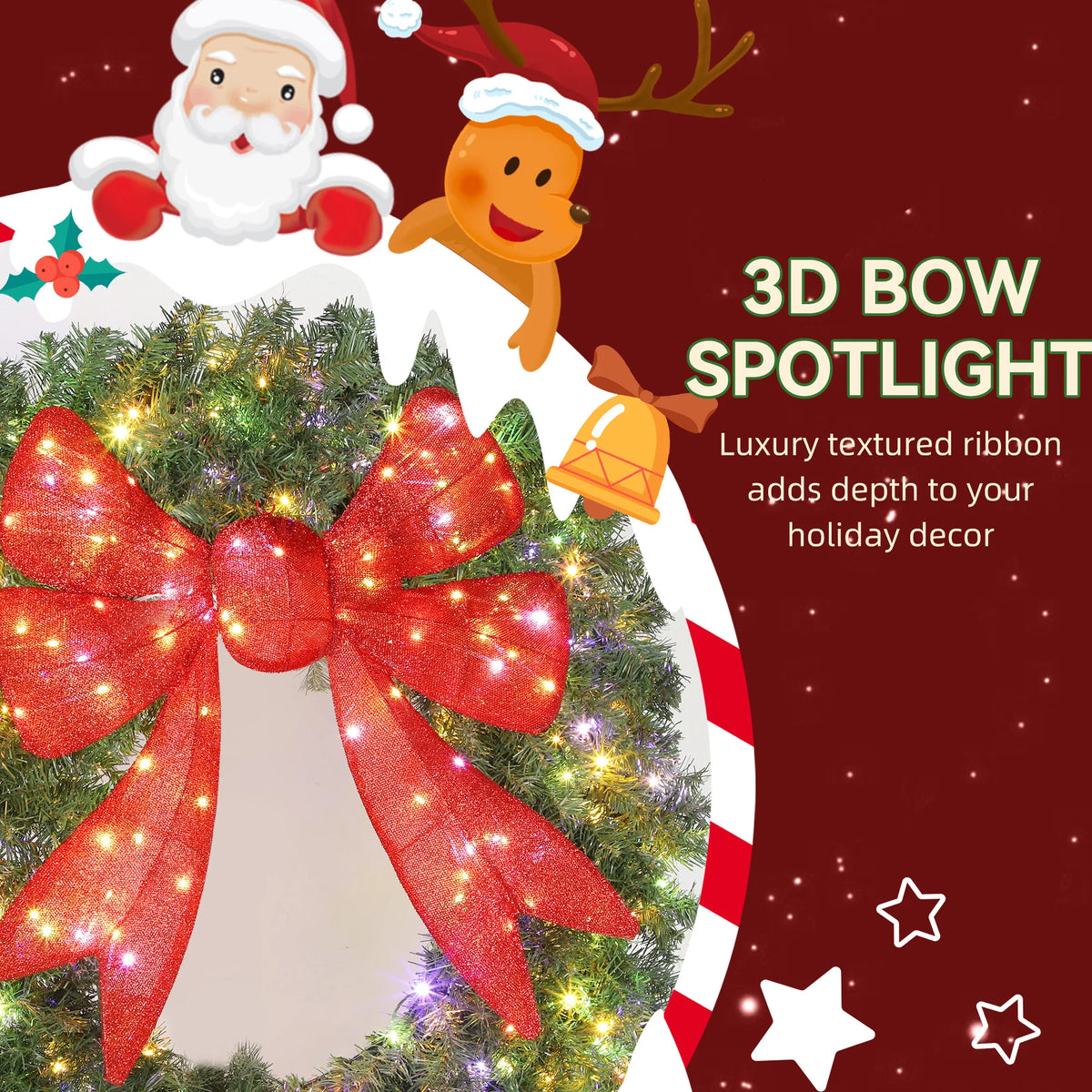Frostbow Christmas Wreath, 48-Inch