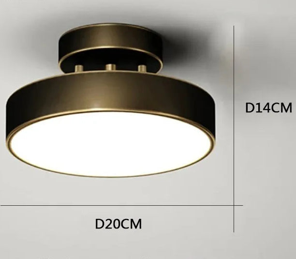 Ceiling light fixture with dimensions and specifications on a gray background