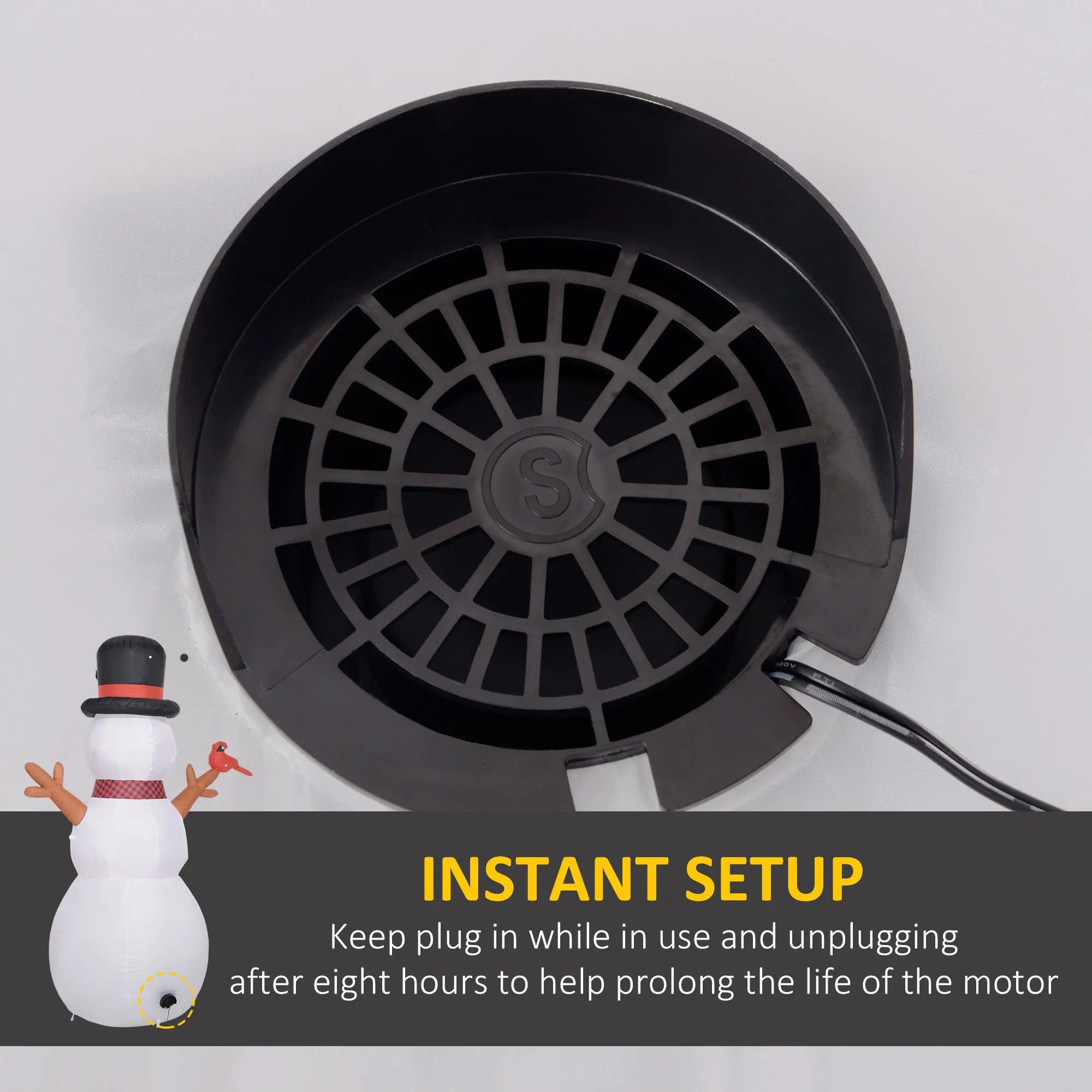 Northglow Color-Changing Snowman Inflatable – 7.9 ft