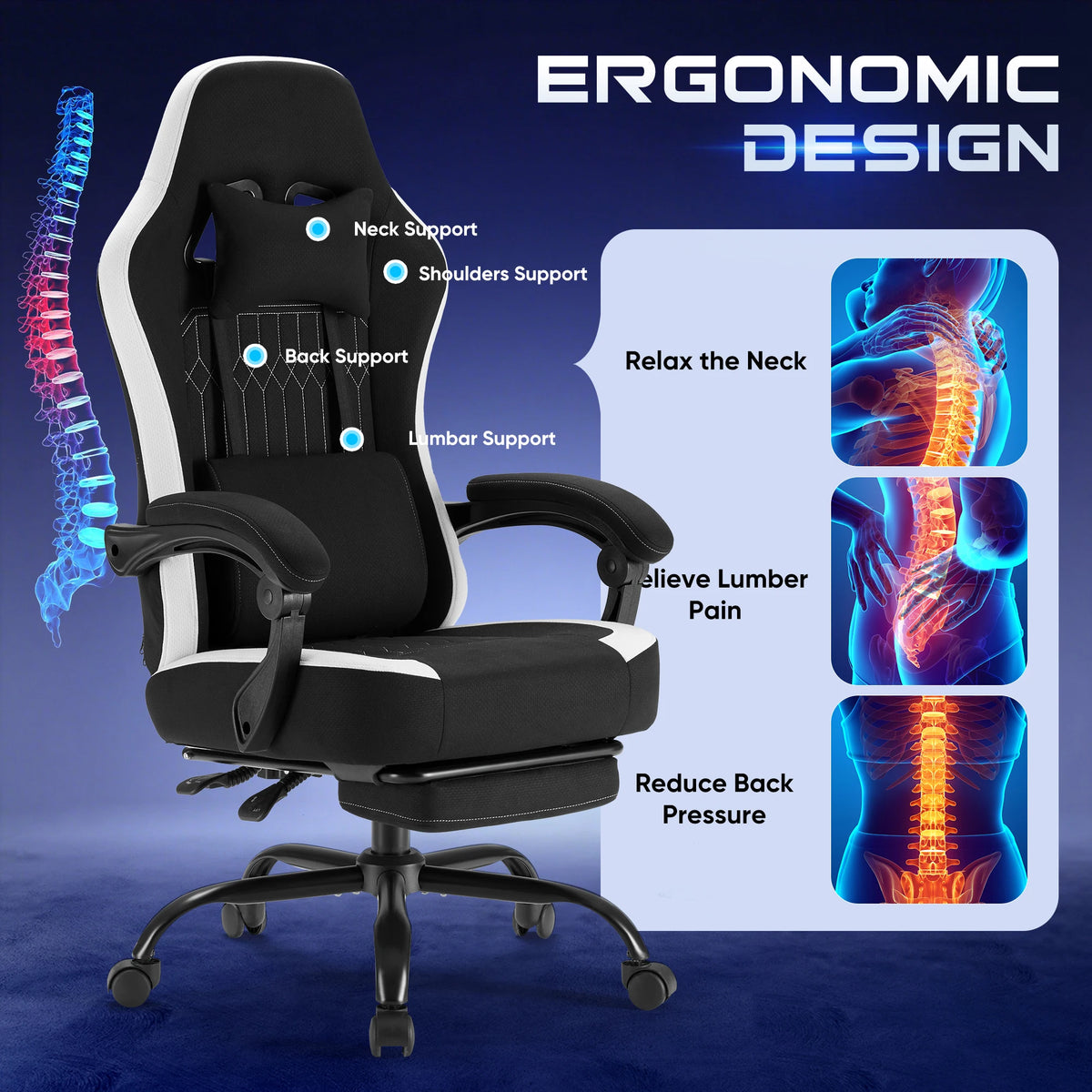 Serenadeloom Ergonomic Gaming Office Chair