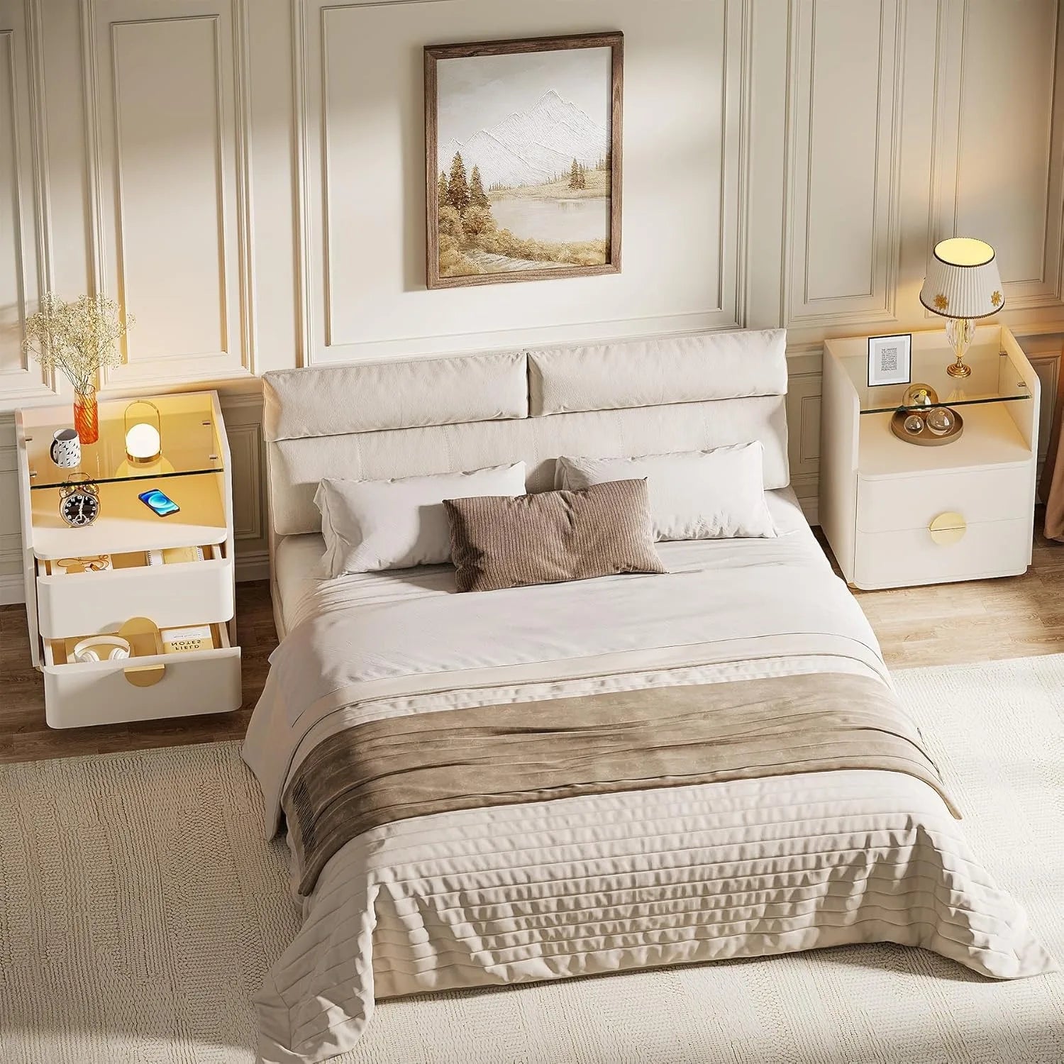 Lucent White Nightstand