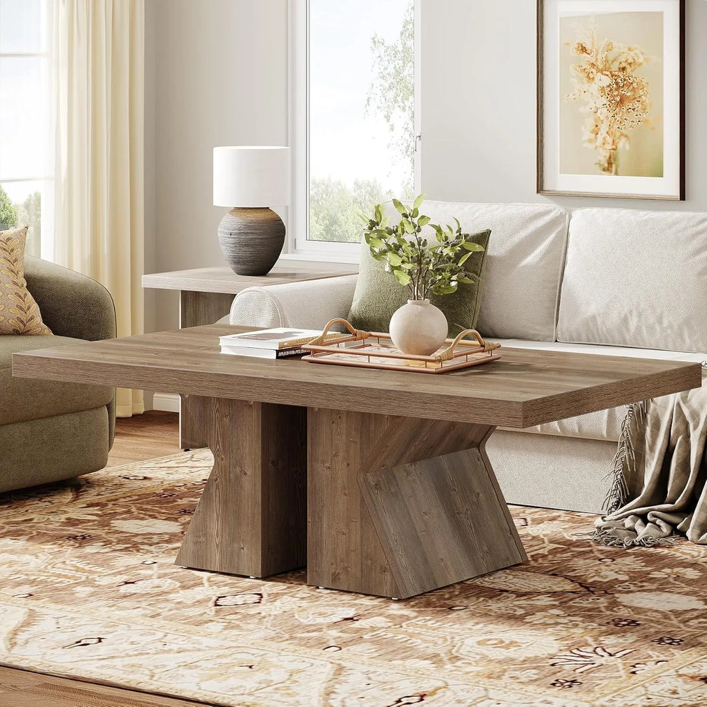 Frank Coffee Table with Sculptural Base