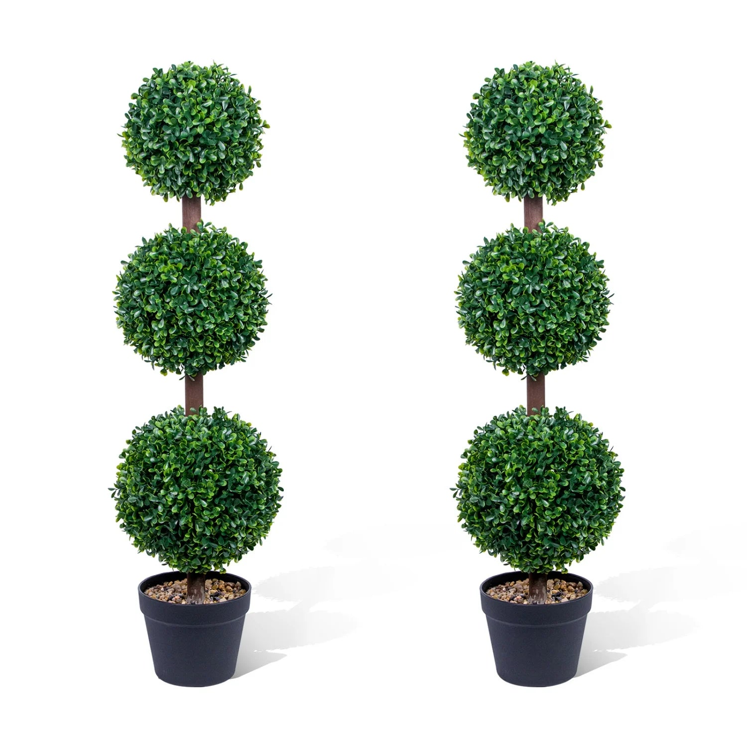 Cedarvale 3-Foot Artificial Boxwood Topiary Set of 2