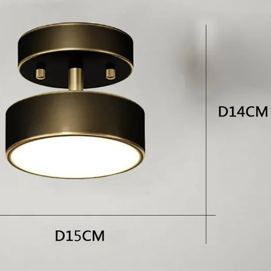 Ceiling light fixture with dimensions and specifications on a gray background