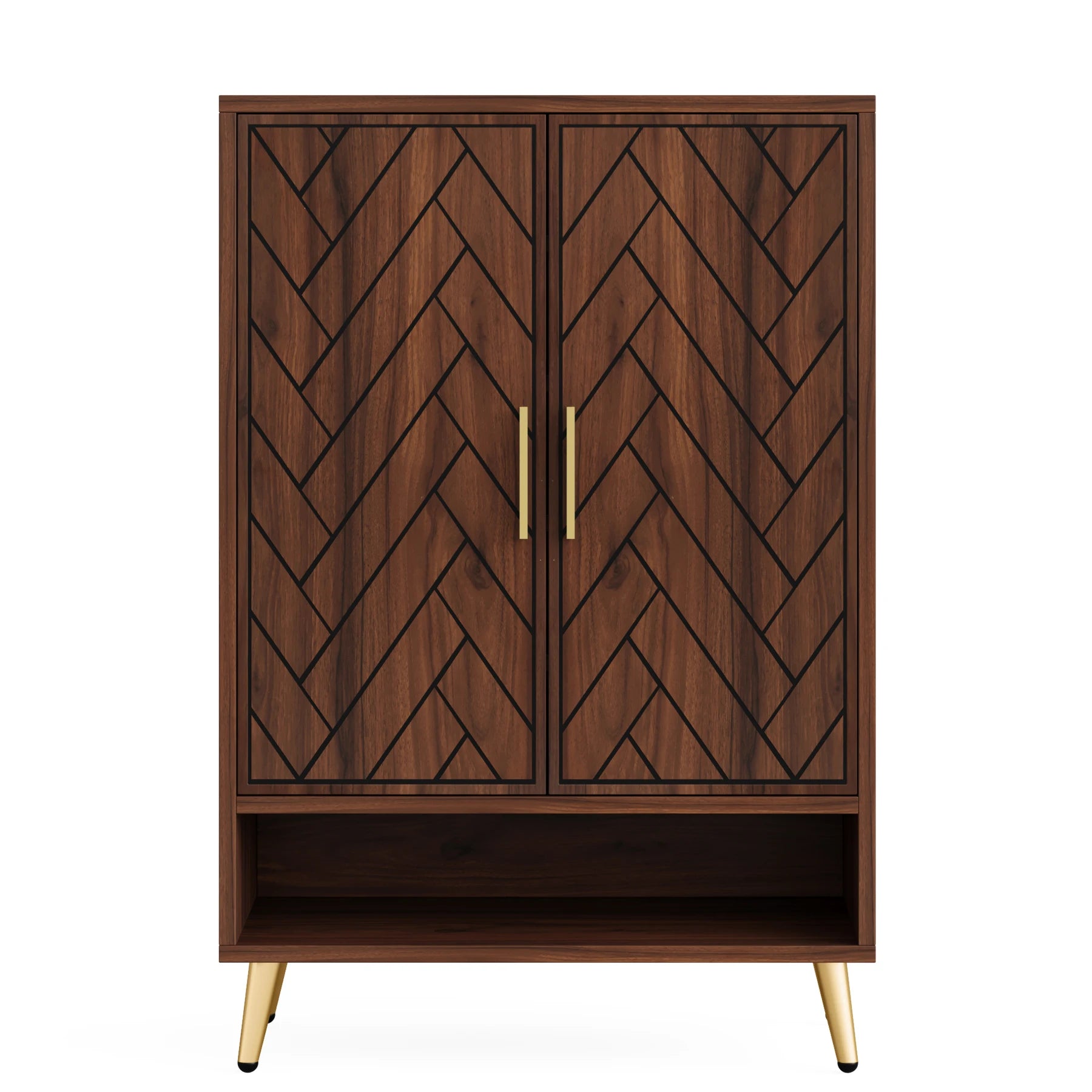 Nia Walnut Shoe Cabinet