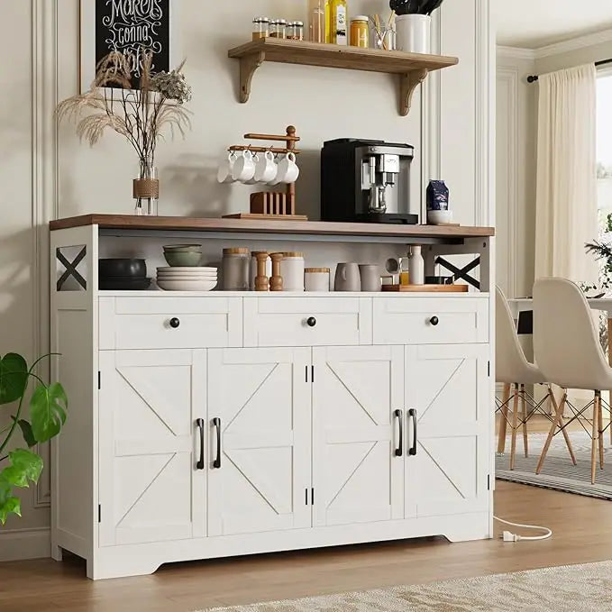 Farmhouse Buffet Sideboard Cabinet