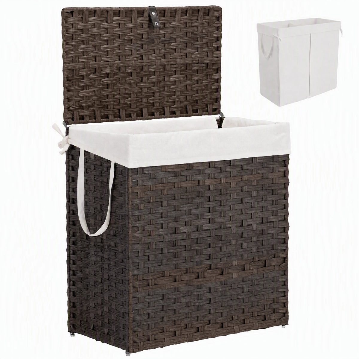 Loomhaven Lidded Woven Laundry Hamper – 110 L