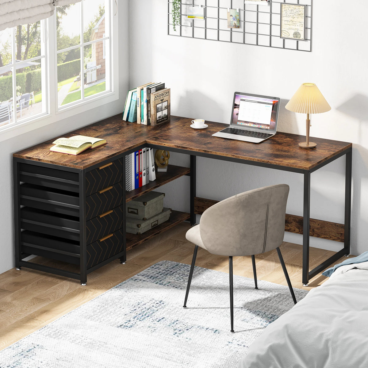 Nahla Reversible L-Shaped Desk