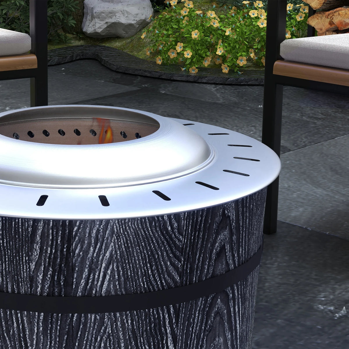 Rhapsodynote Smokeless Fire Pit – Black