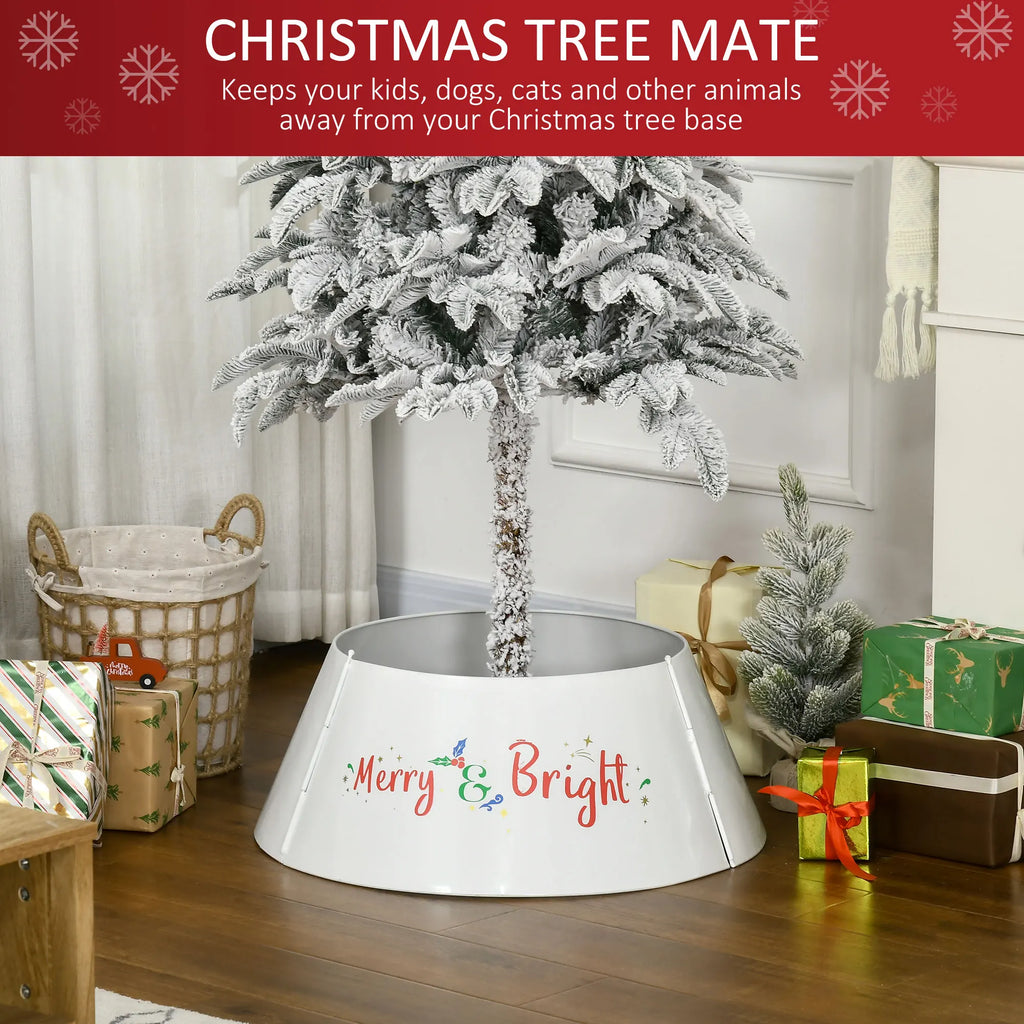 Merrybright three-piece steel Christmas tree collar detail