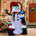 Northglow Snowman & Penguins Inflatable – 6 ft
