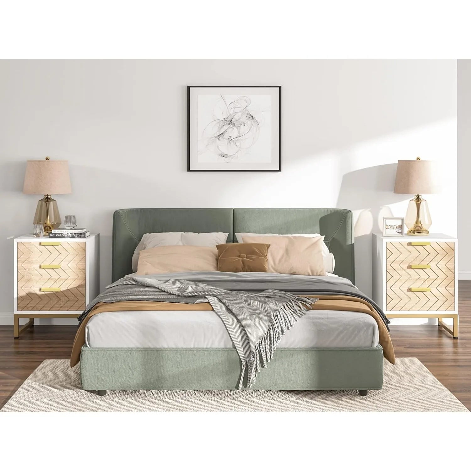 Clyde Chevron Nightstand