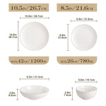 Load image into Gallery viewer, MALACASA Lydia Antique White Stoneware Dinnerware Set – 16/32 Pieces

