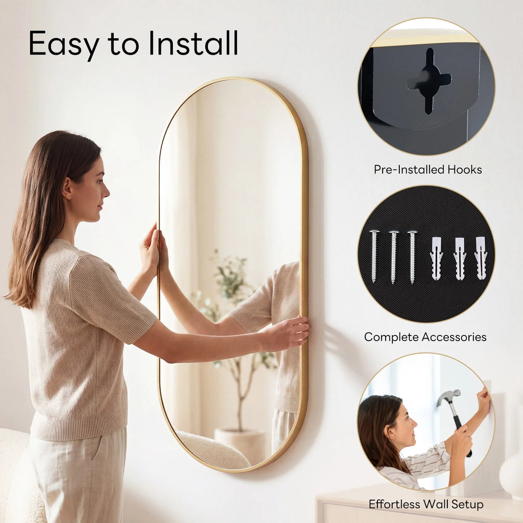 Reedveil Oval Wall Mirror
