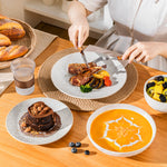 Load image into Gallery viewer, MALACASA Lydia Antique White Stoneware Dinnerware Set – 16/32 Pieces
