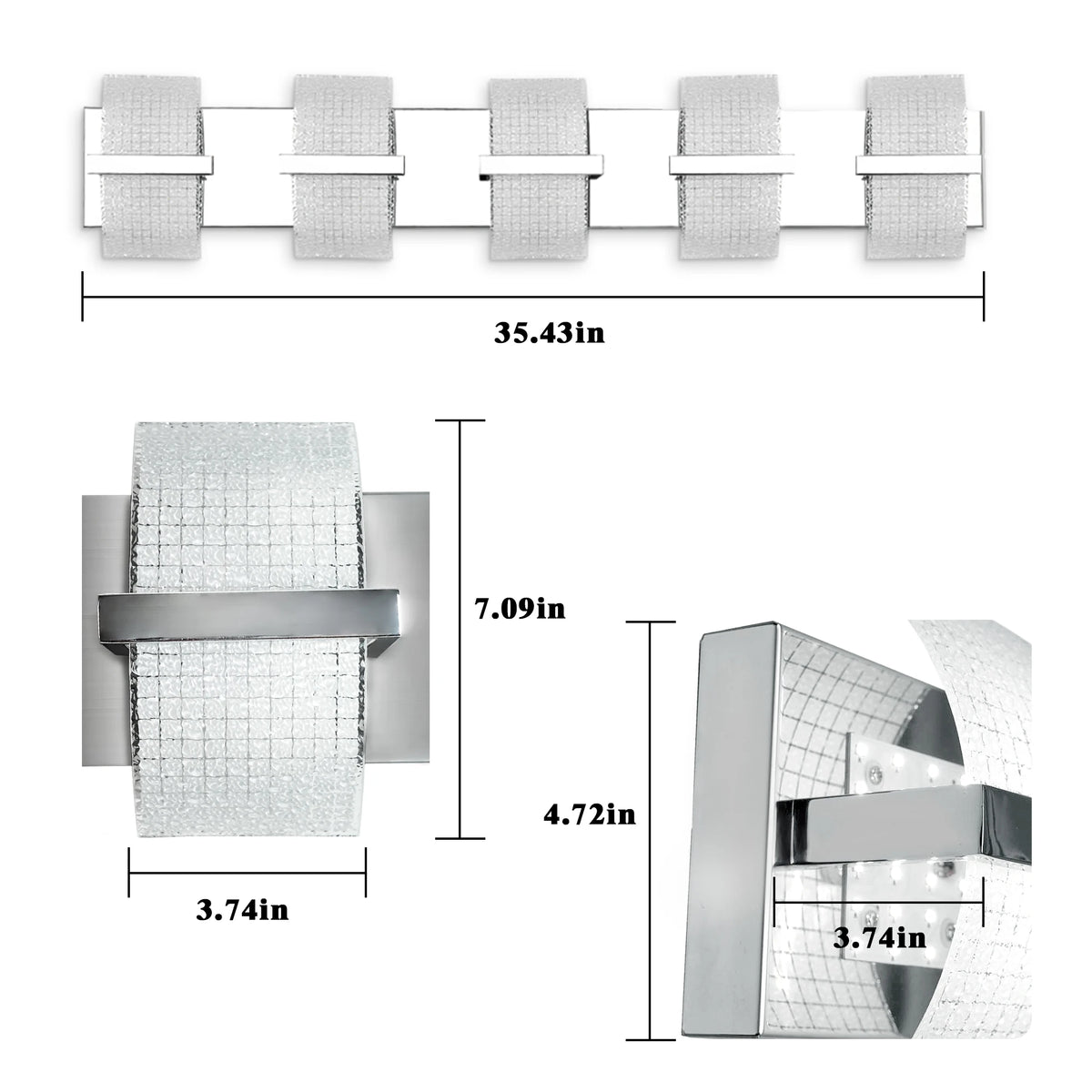 Lunaris Block LED Vanity Light – White