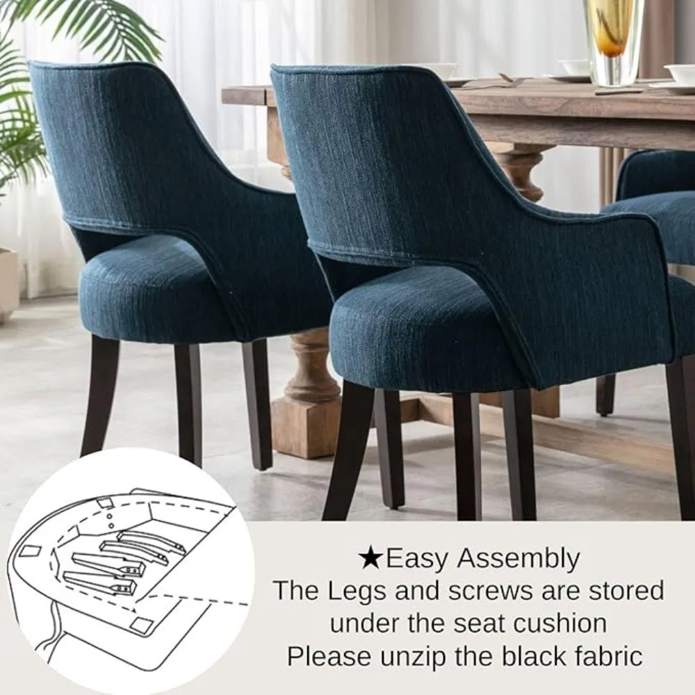 Haven Upholstered Arm Dining Chairs, Set of 2