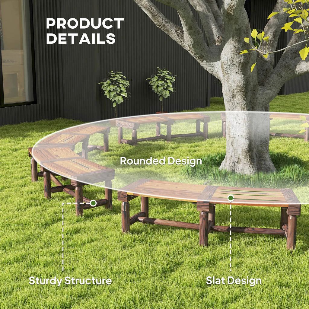 Linthorpe Curved Fir Garden Bench