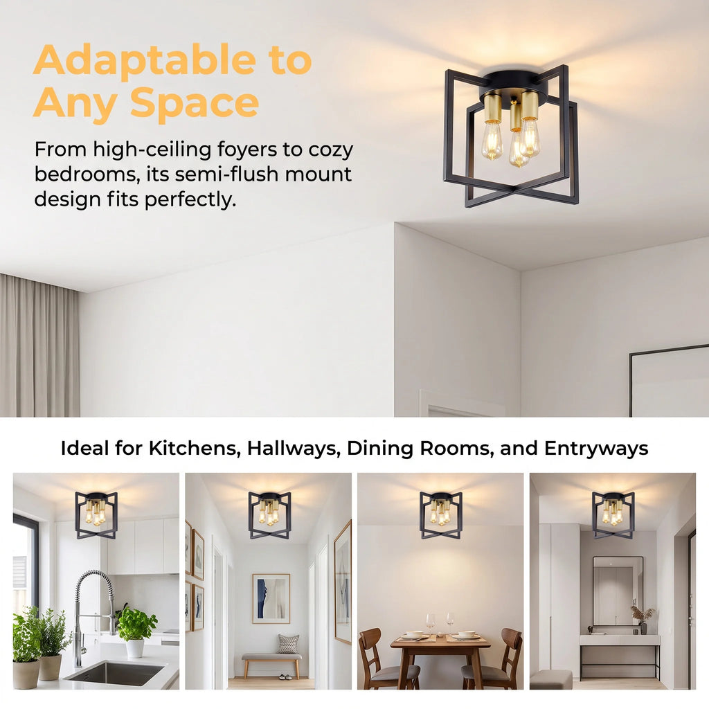 Holmden Geometric Ceiling Light