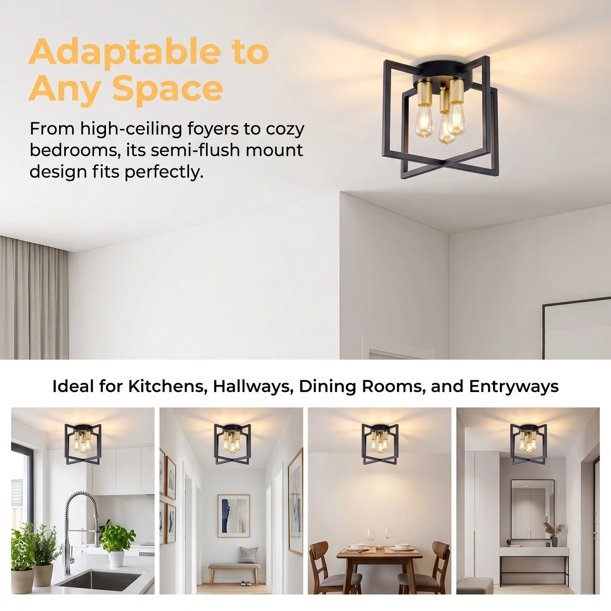 Holmden Geometric Ceiling Light