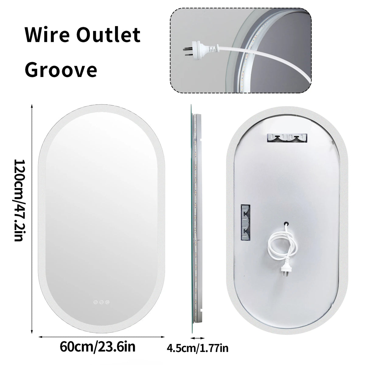 Calista LED Oval Bathroom Mirror