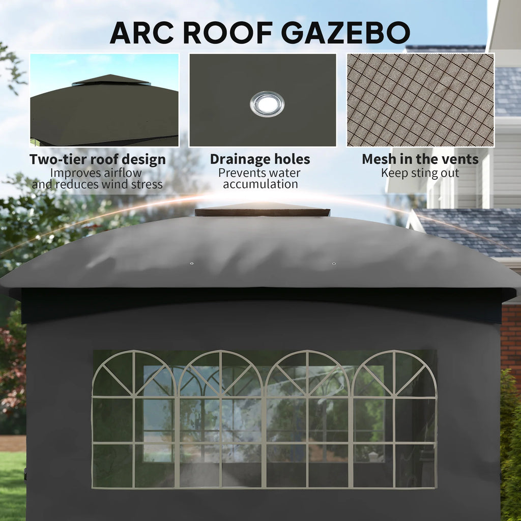 Sanctuary Two-Tier Gazebo – Dark Gray