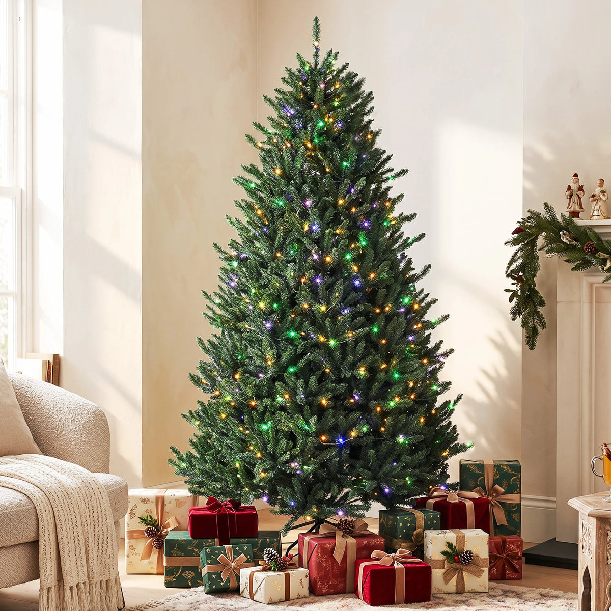 Coloradoglow pre-lit Christmas tree displayed in an indoor holiday setting