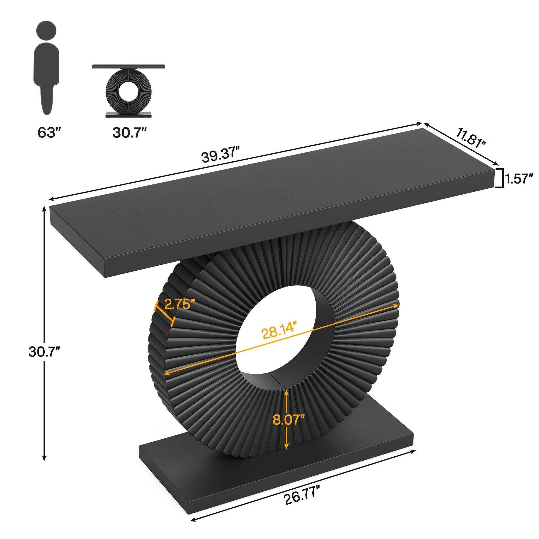 Solenne Sculptural Console Table