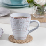 Load image into Gallery viewer, VANCASSO VINE Embossed Stoneware Dinnerware Set – 16/32/48 Pieces, Beige &amp; Blue-Green
