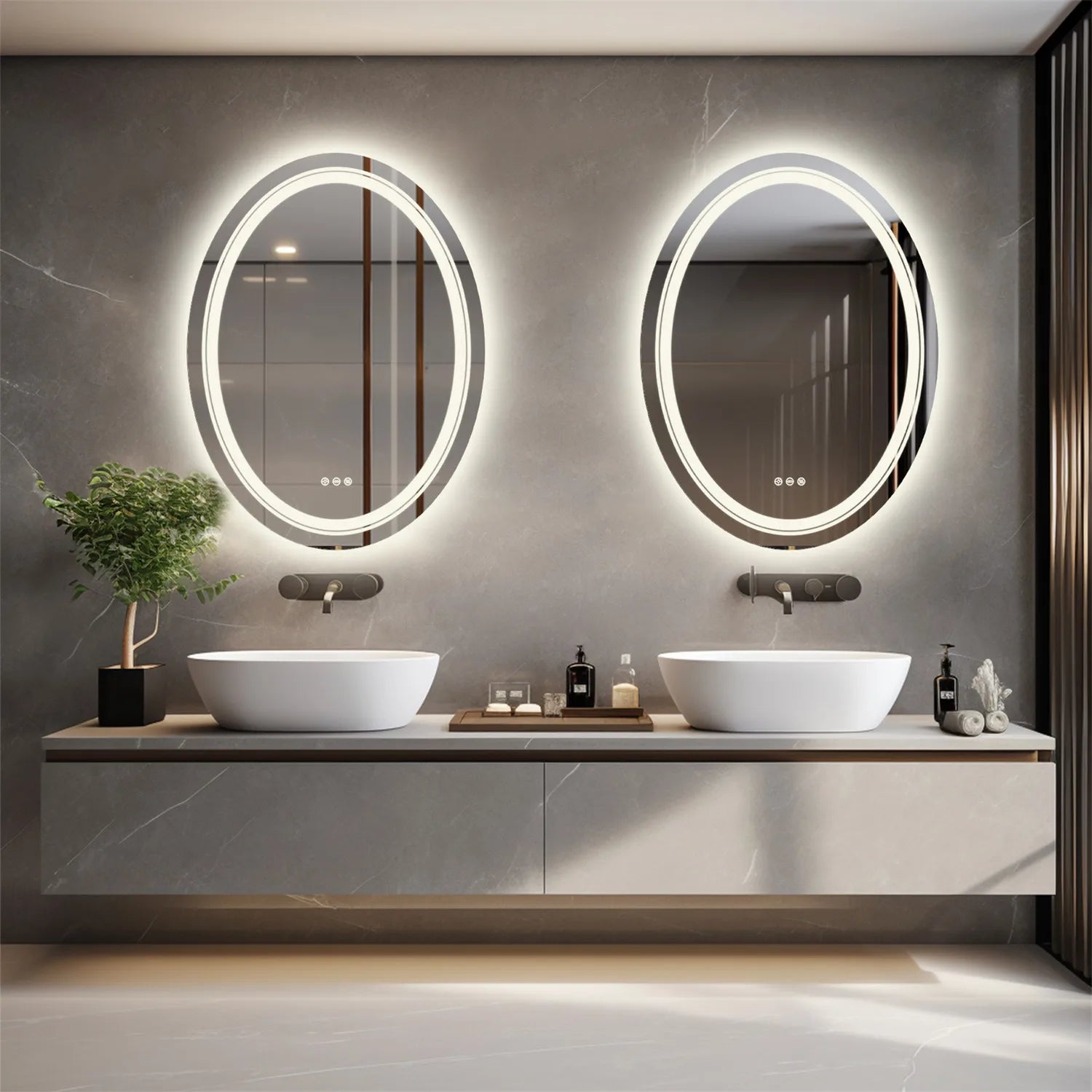 August Oval LED Bathroom Mirror