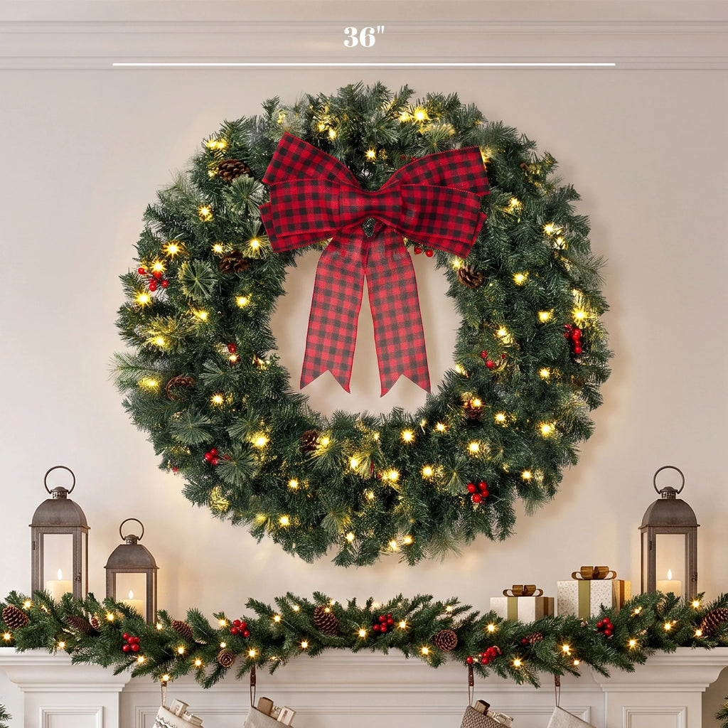 Berrivale wreath dimension image confirming the 36-inch outer diameter