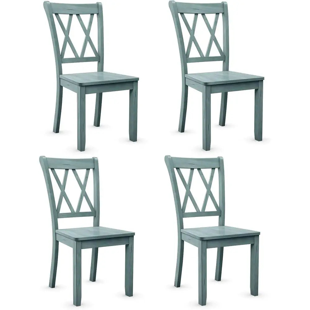 Alder Crossback Rubberwood Dining Chairs – Set of 4