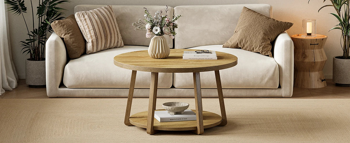 Chorusarc 2-Tier Round Coffee Table