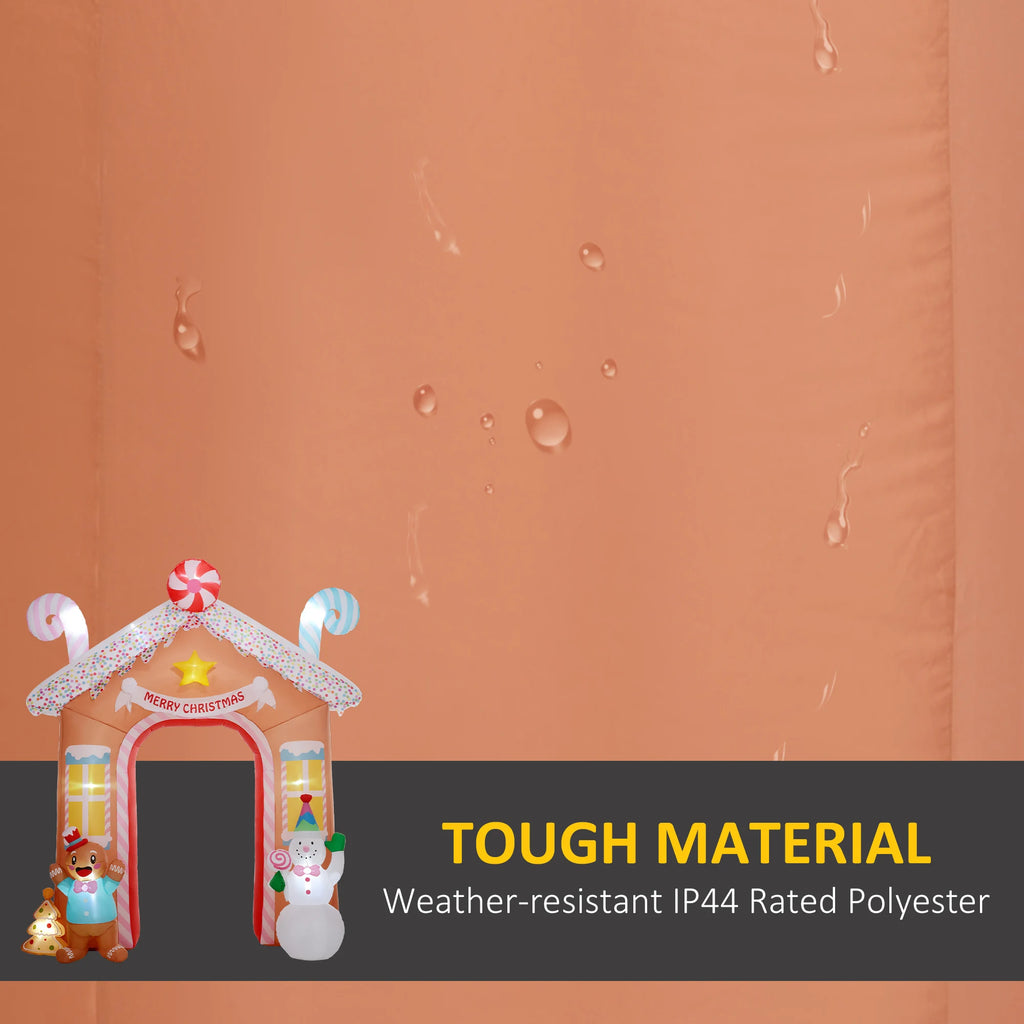 Close-up of the Gingerlane archway's weather-resistant polyester fabric and IP44 rating