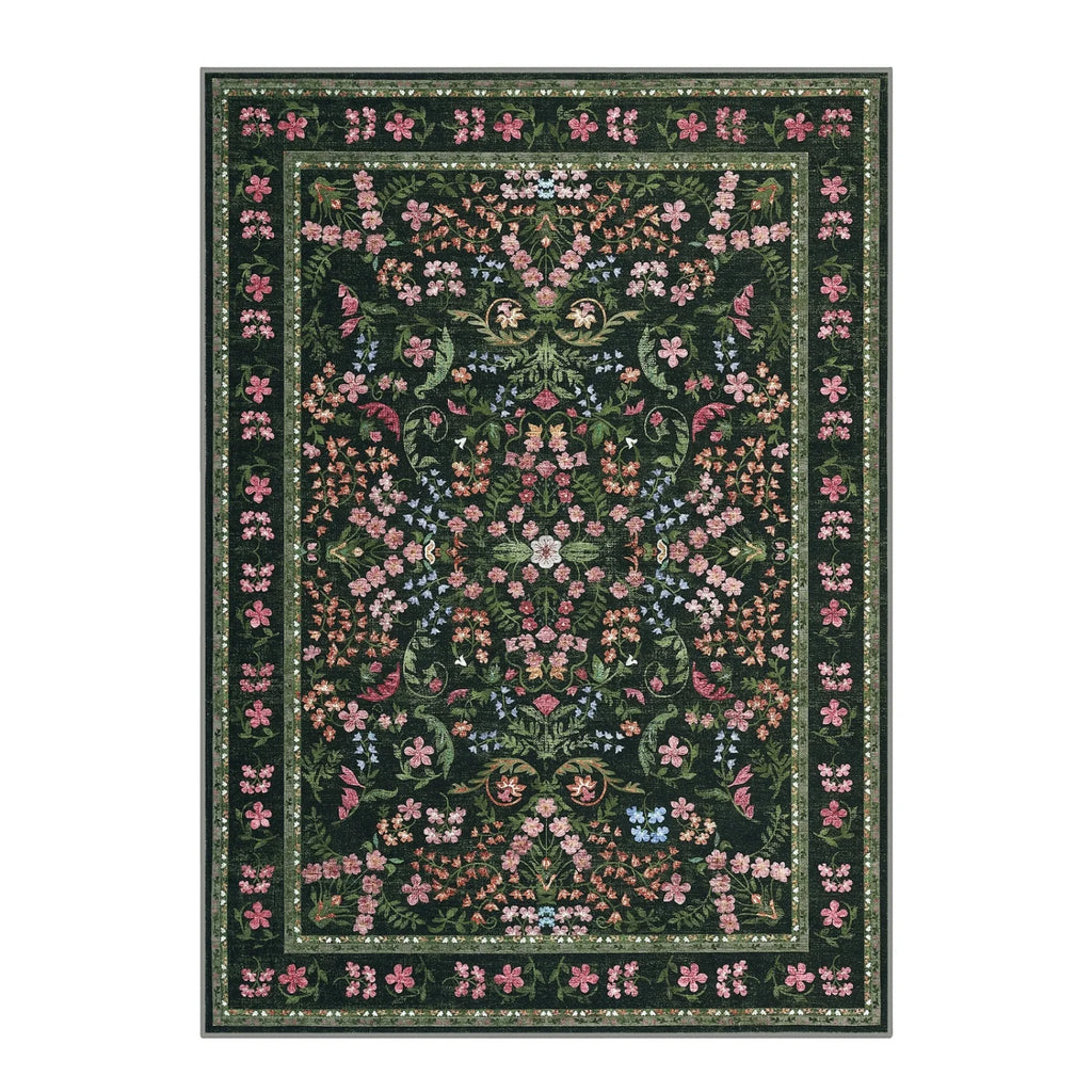 Vireya Washable Floral Area Rug