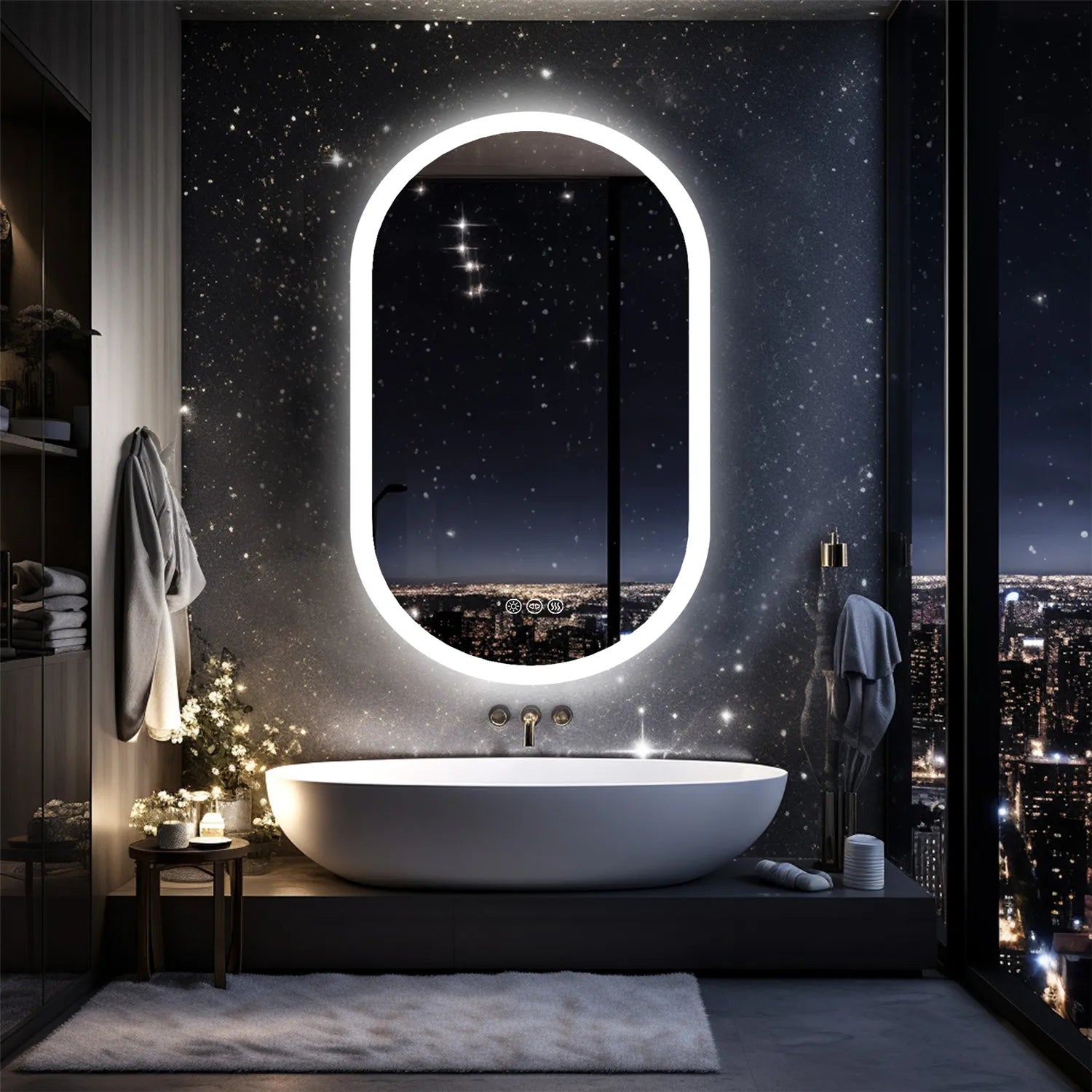 Luna LED Oval Bathroom Mirror
