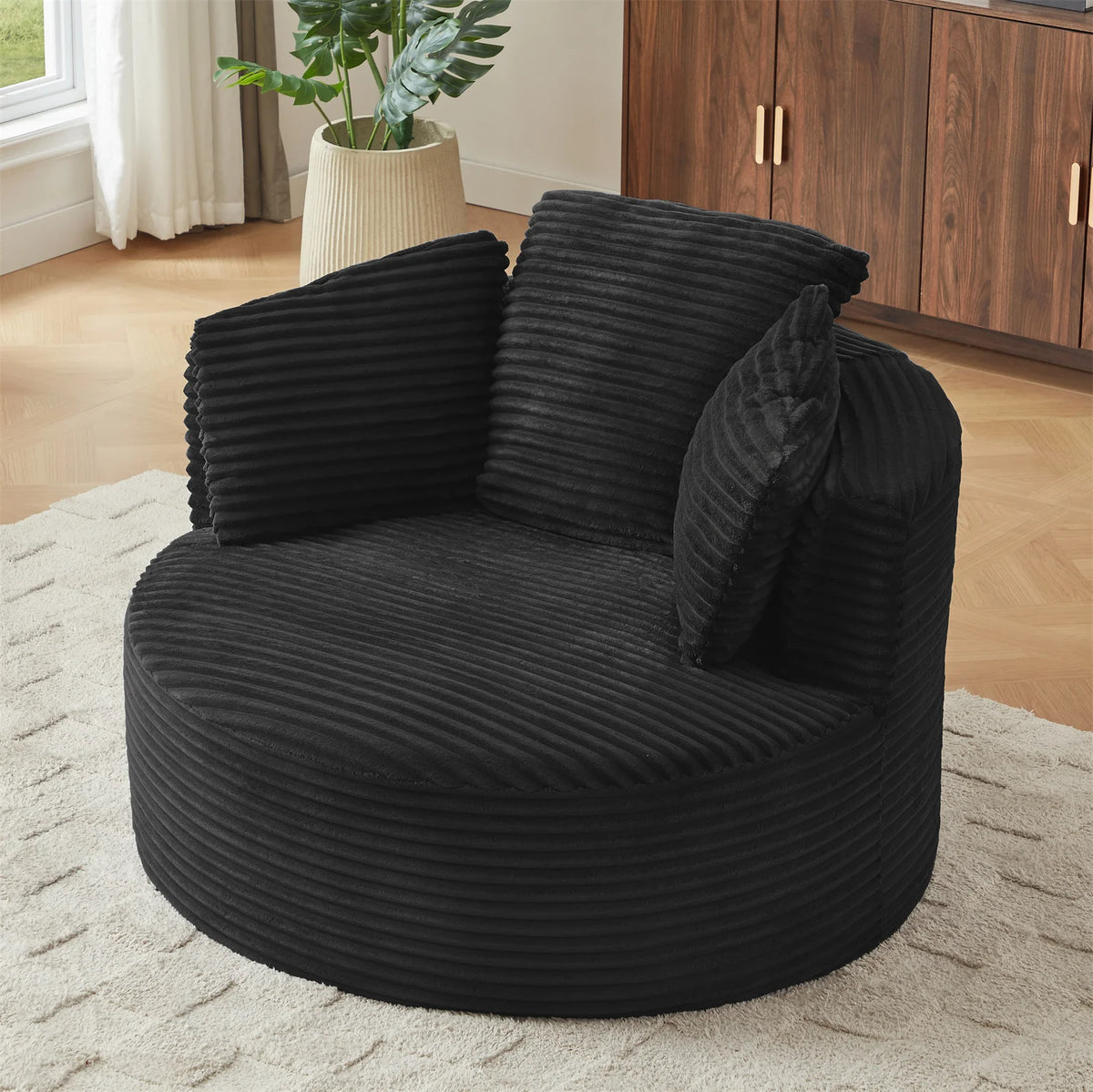 Sarrowby Round Corduroy Lounge Chair