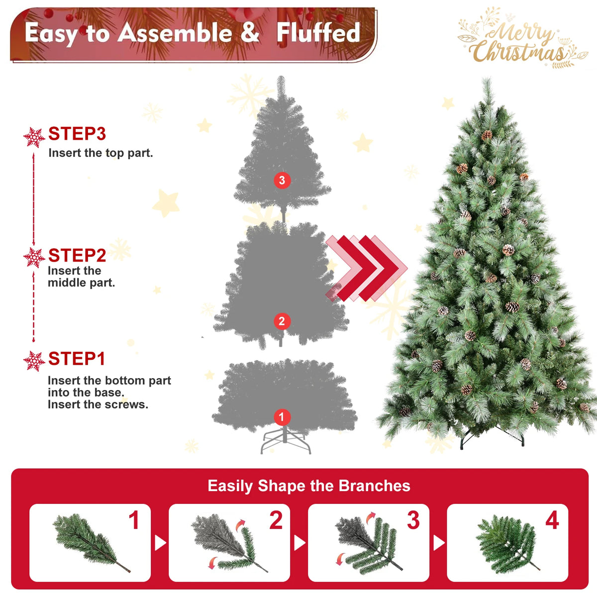Everfrost Pinecone Christmas Tree