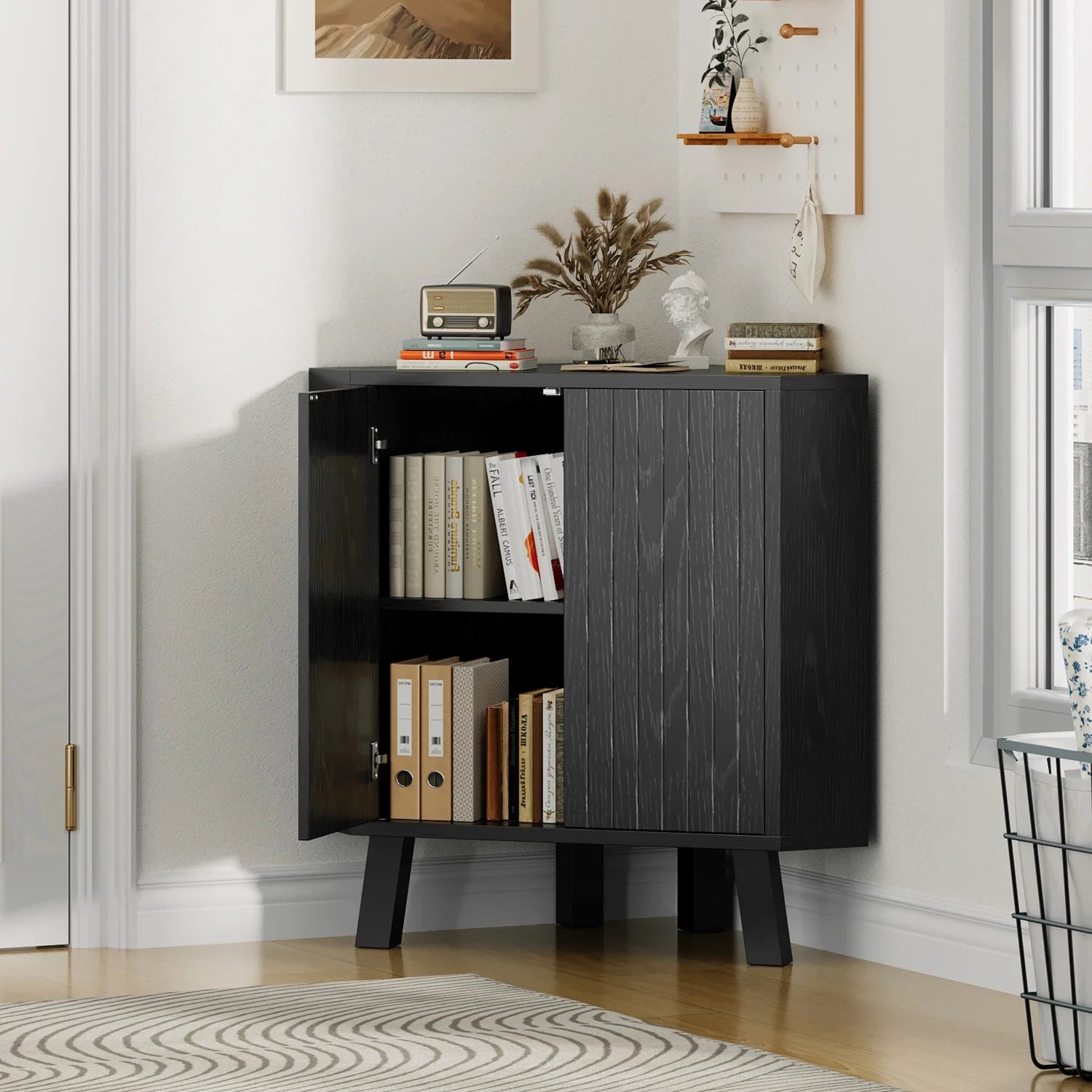 Kasiya Corner Storage Cabinet