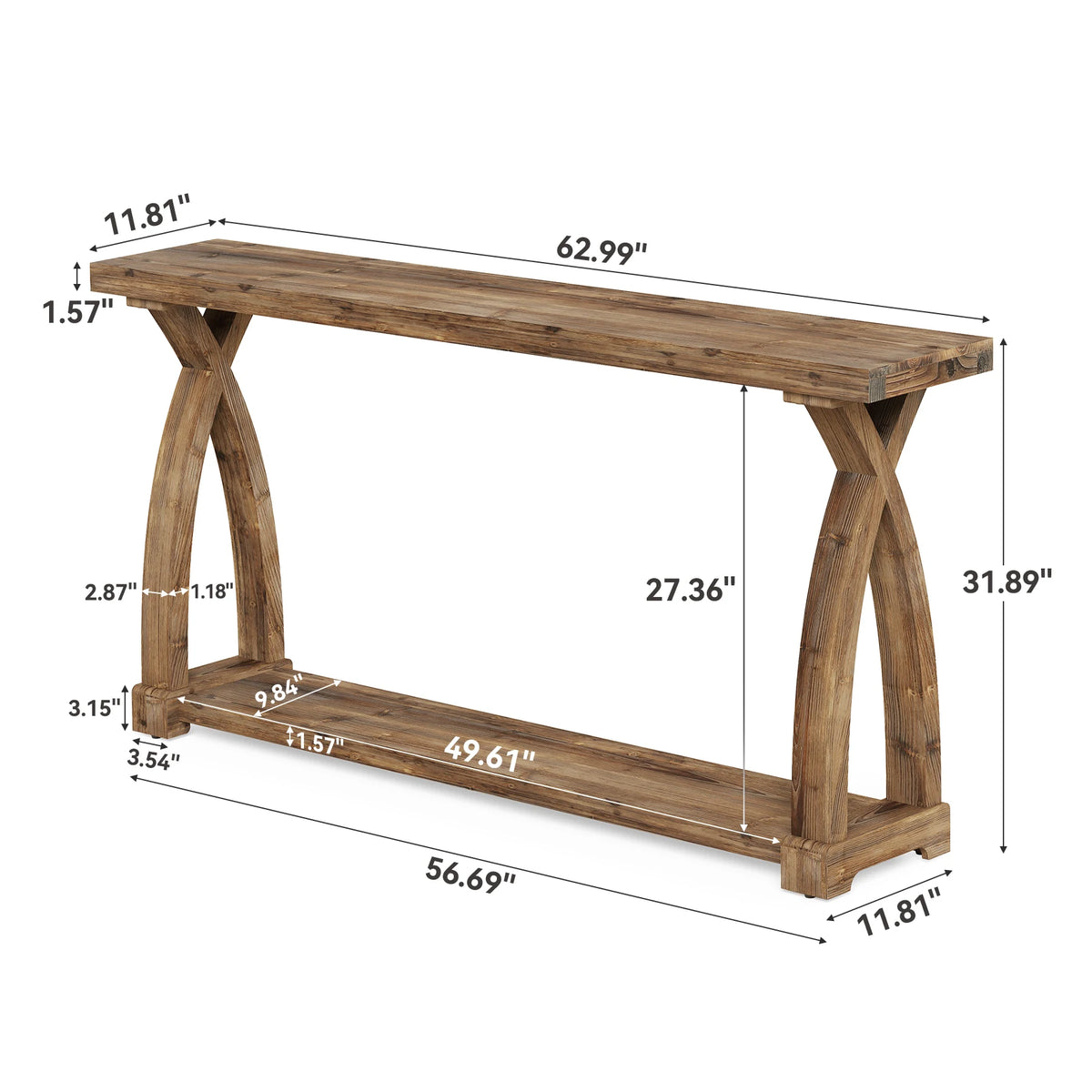 Laurelline 2-Tier Console Table