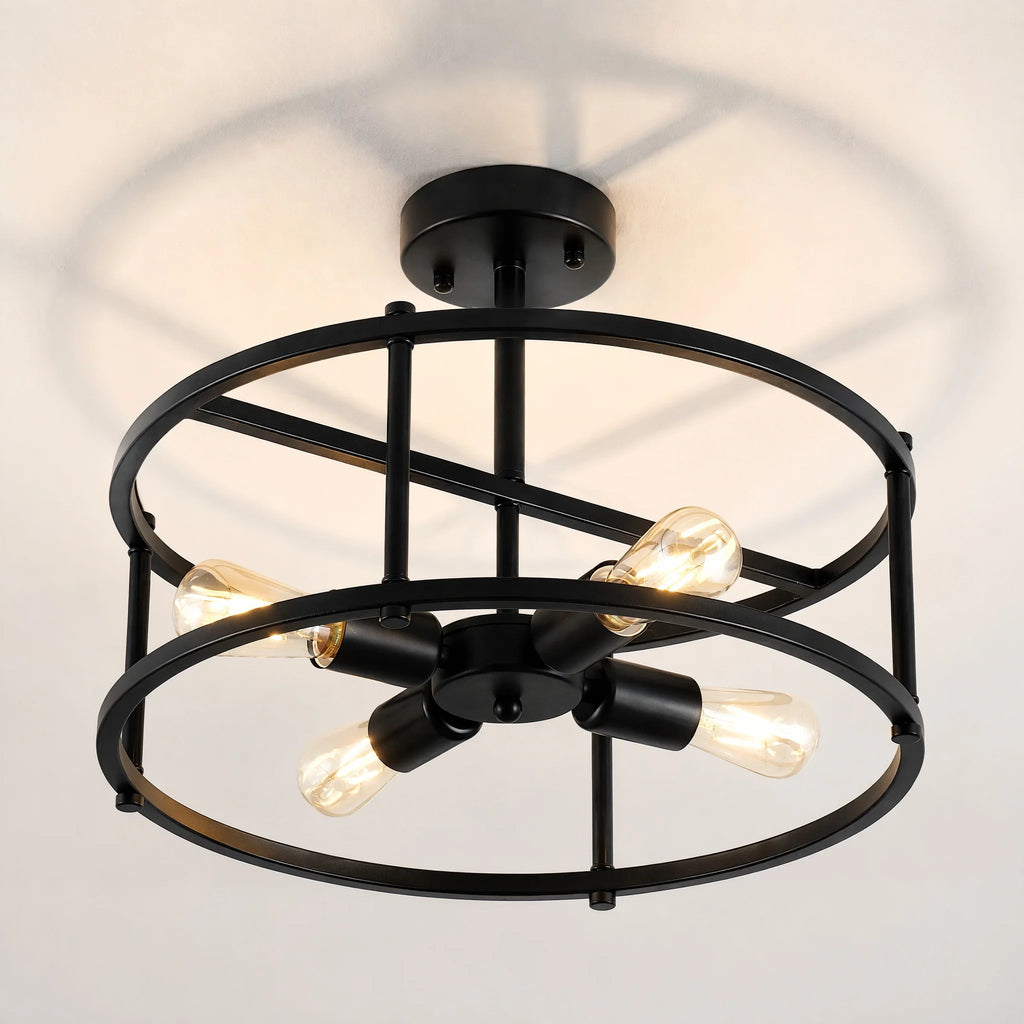 Trelmere Four-Light Cage Ceiling Light